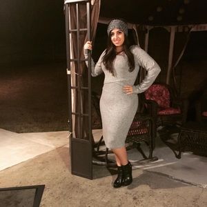 Express grey sweater dress